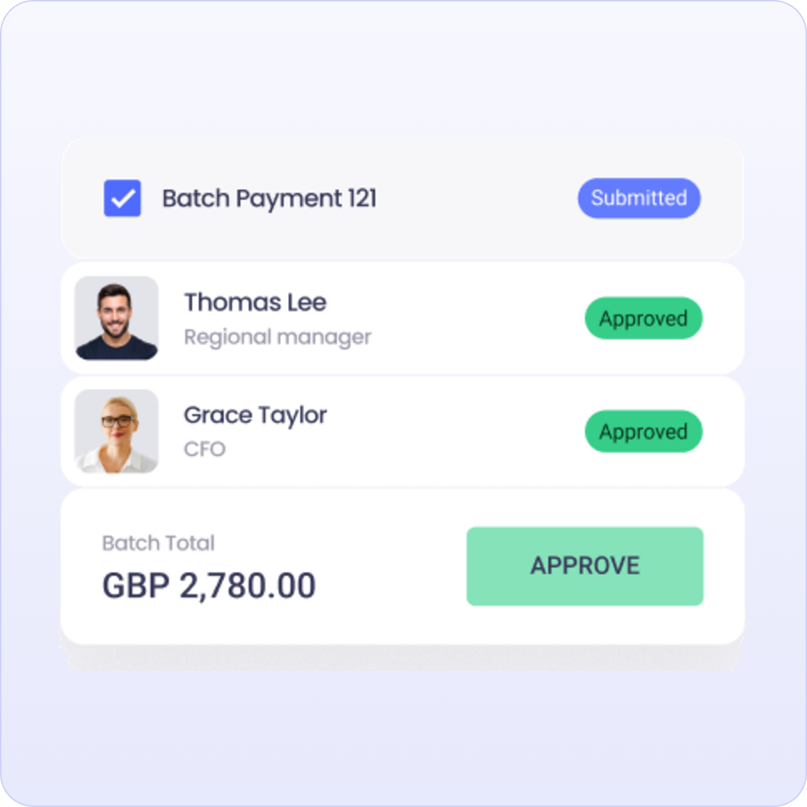 Approving a batch payment run in ApprovalMax
