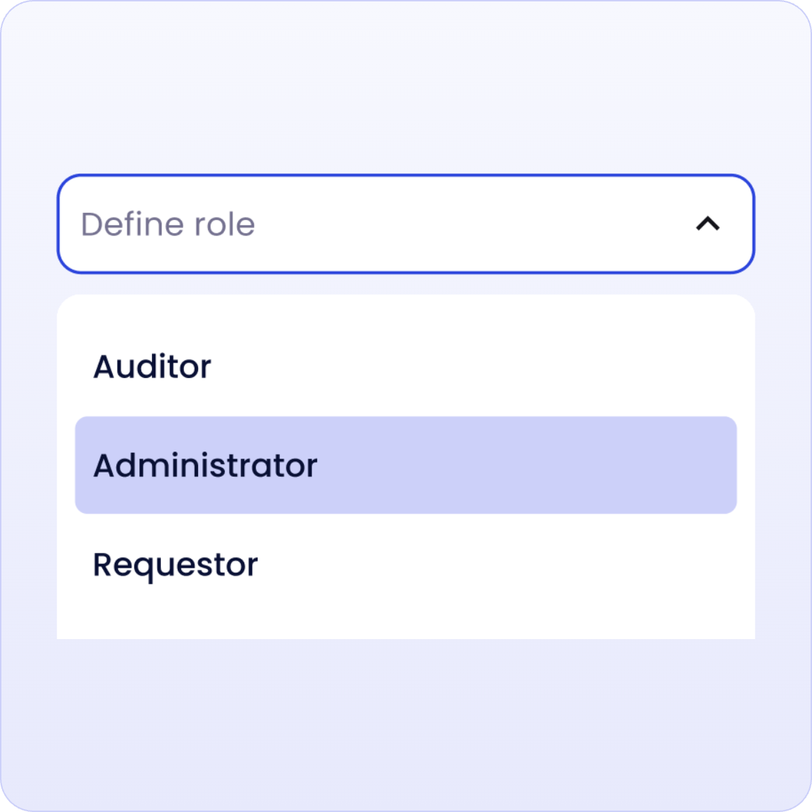 Assigning auditor, admin and requester roles