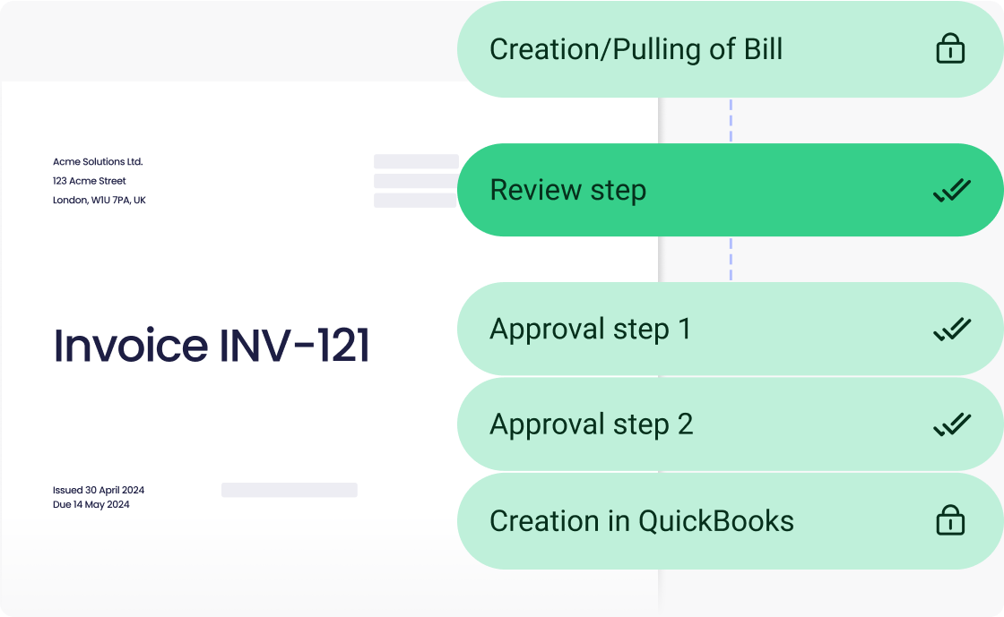 review step in ApprovalMax's invoice approval software