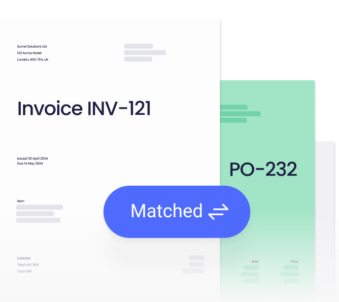 matching invoice to purchase order