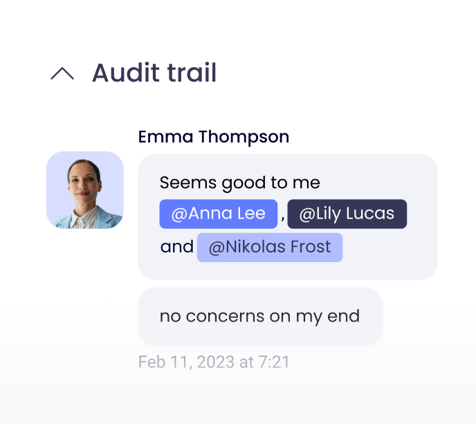 Audit trails