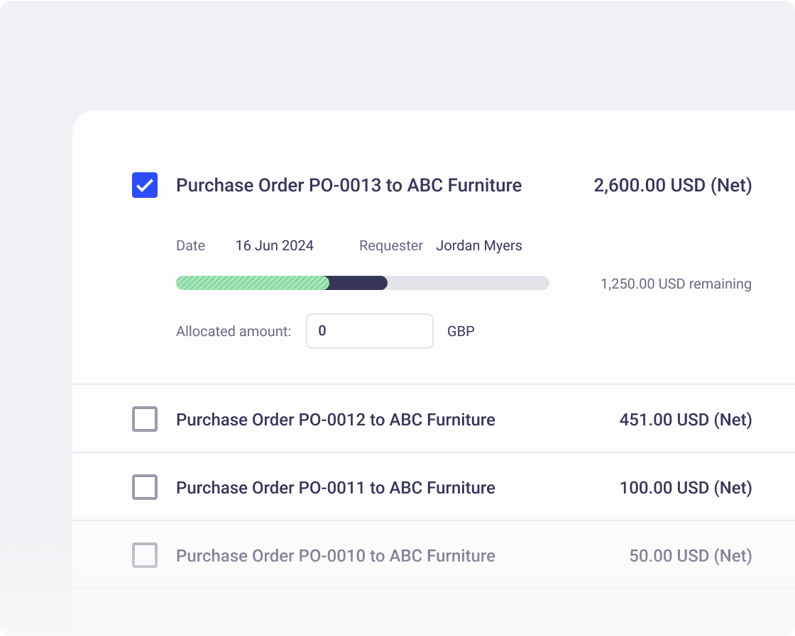 PO matching scenarios 