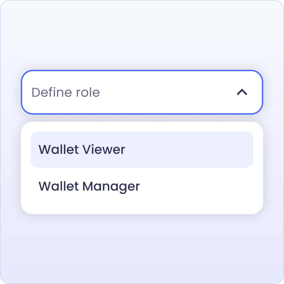 User permissions controlling who can convert and release funds