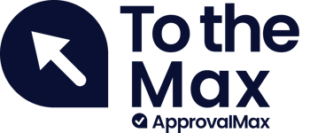 To the Max Logo stacked blue