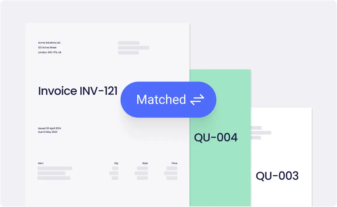 bill to po matching updates