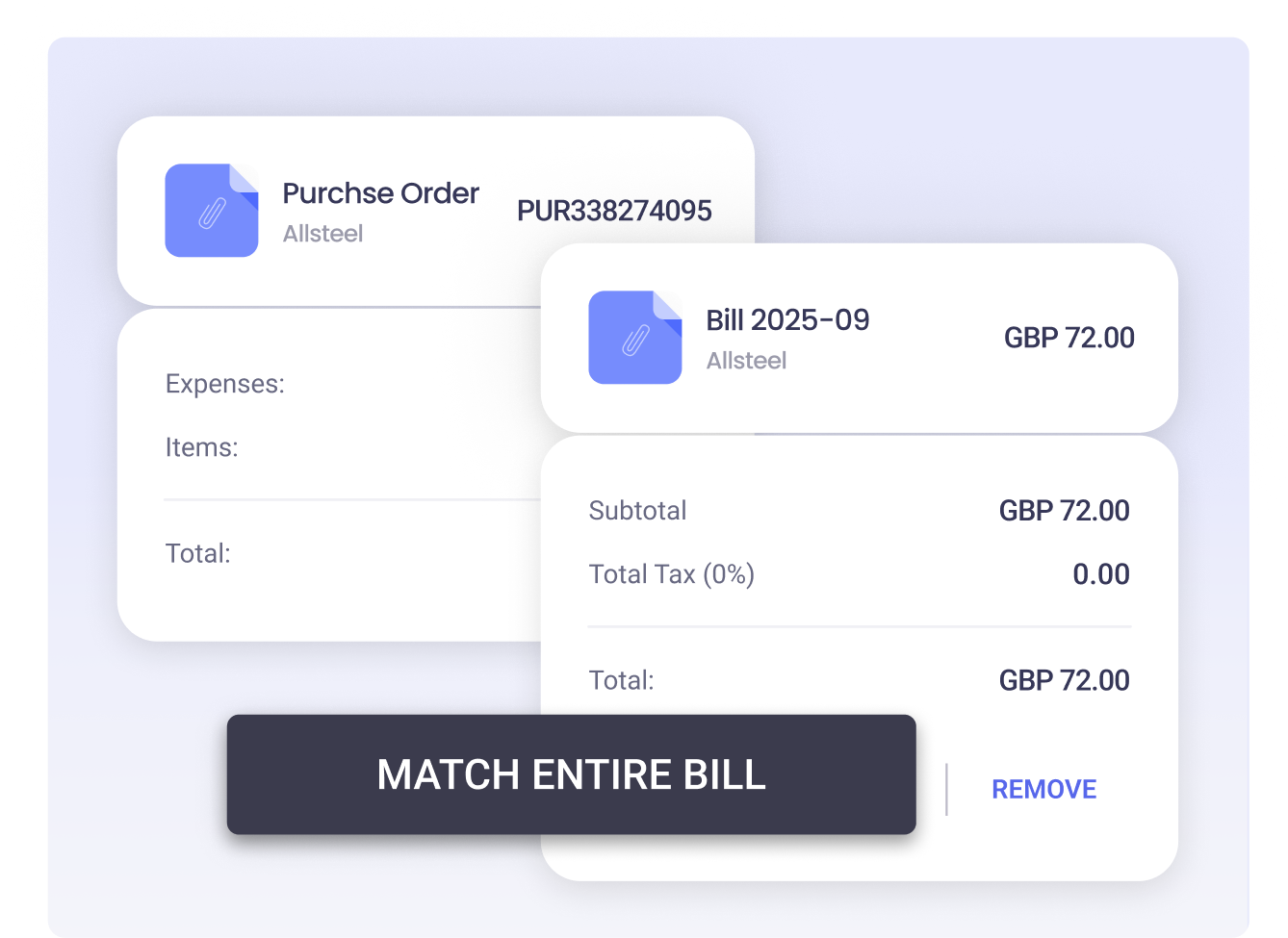 One-click invoice match (NetSuite)